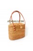 Ladies mini tote bag short leather strap balinese design